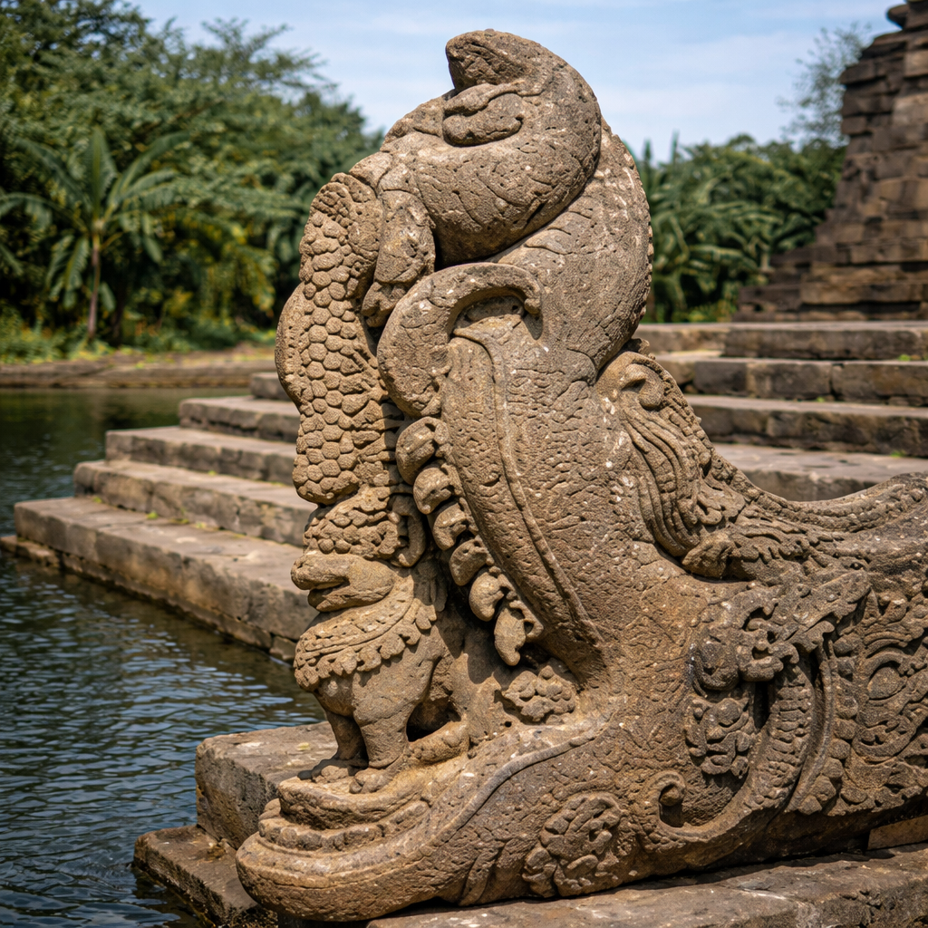 Makara at water temple